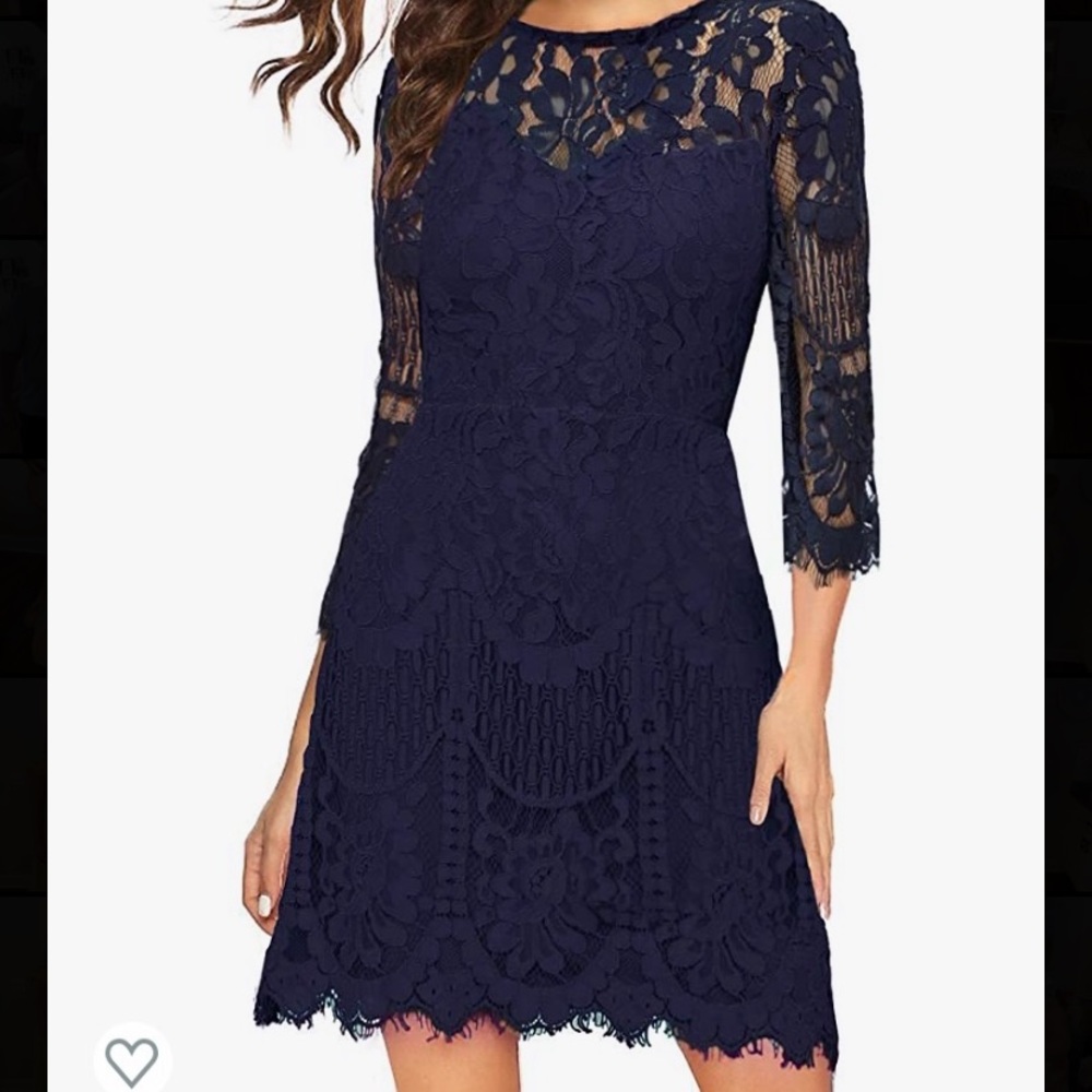 Women’s Navy Lace Dress - Special Occasion